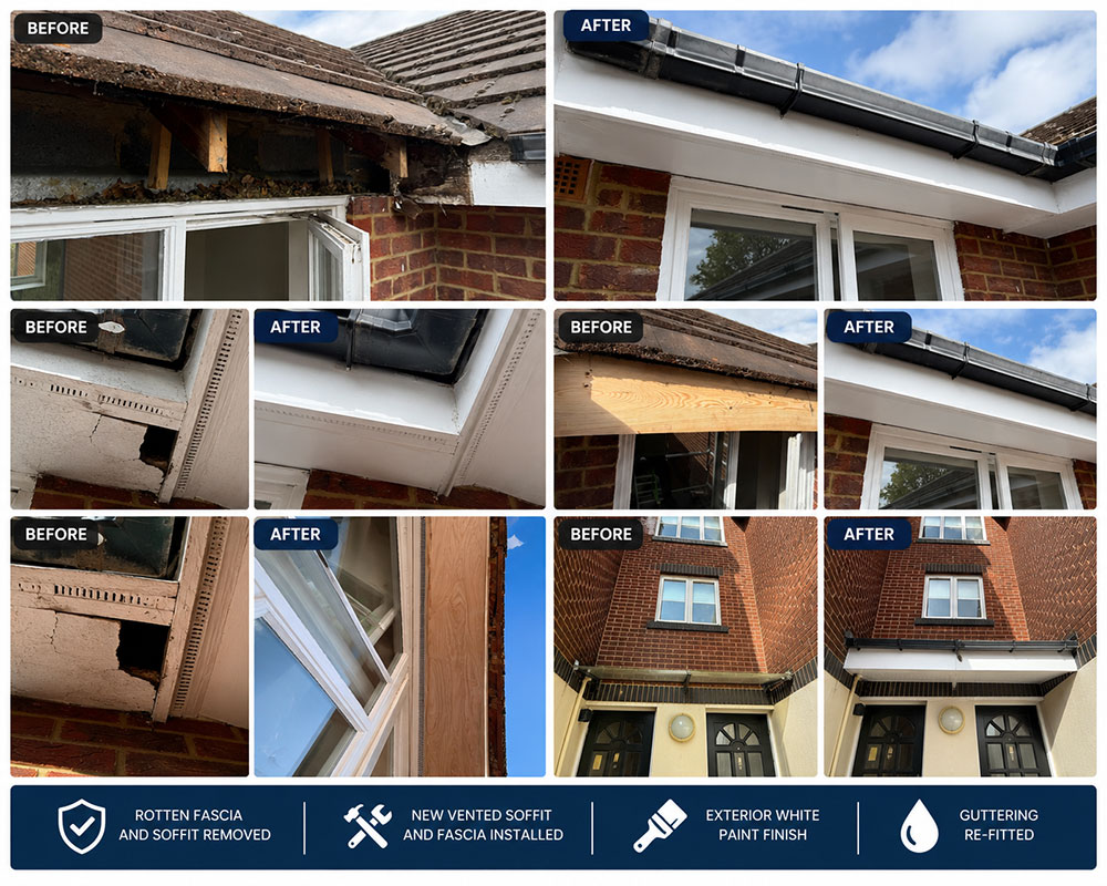 Completed Fascia and Soffit Replacement at The Maltings