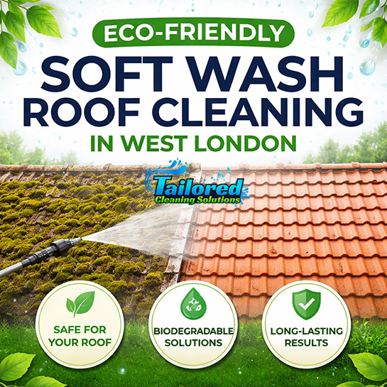 Eco-Friendly Soft Wash Roof Cleaning in West London Eco-Friendly Soft Wash Roof Cleaning in West London